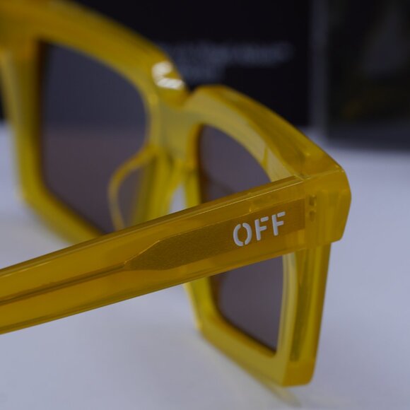 Off-White OERI142 WINDSOR 1864 Square Sunglasses – Shiny Yellow\Brown - Picture 6 of 10